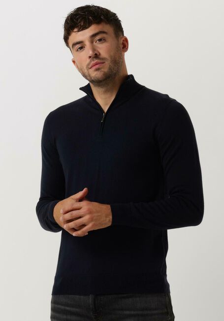 Donkerblauwe PROFUOMO Coltrui PULLOVER HALFZIP - large