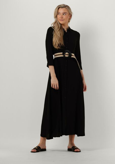 Zwarte Y.A.S. Maxi jurk YASSAVANNA LONG SHIRT DRESS - large