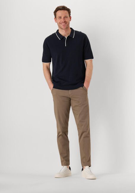 SELECTED HOMME Polo SLHFAVE SPORT ZIP SS POLO NOOS Bleu foncé - large