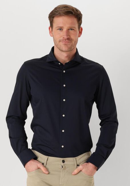 PROFUOMO Chemise classique SHIRT X-CUTAWAY JAPANESE KNITTED Bleu foncé - large