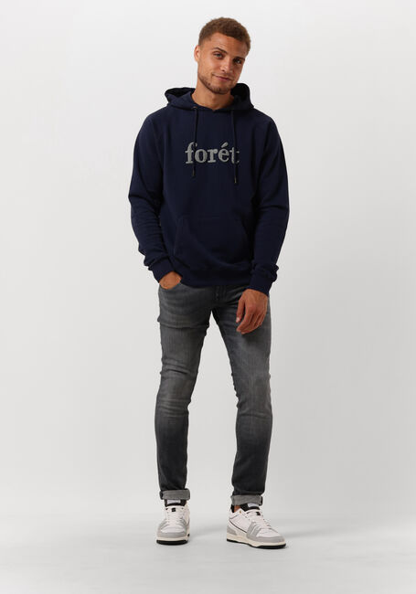 Donkerblauwe FORÉT Trui MAPLE HOODIE - large