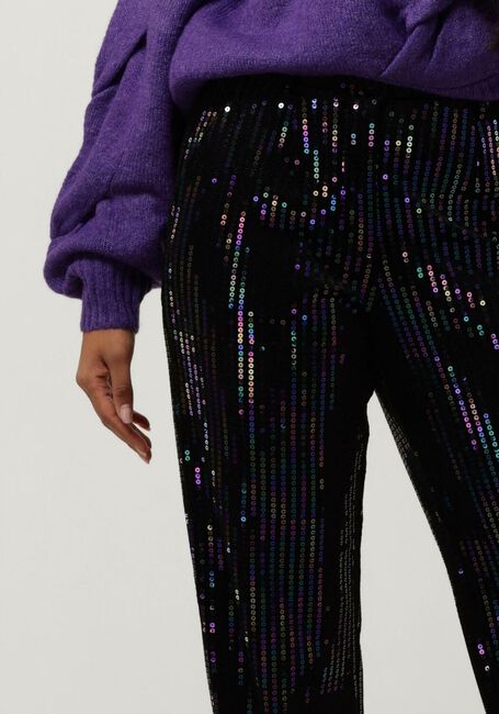 Y.A.S. Pantalon YASELIVA SEQUIN HW STRAIGHT PANT en noir - large