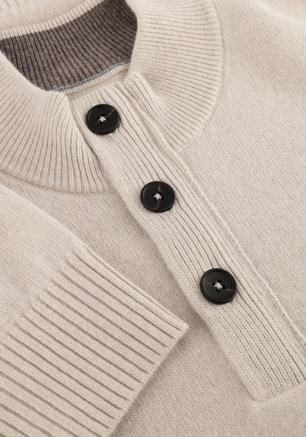 Beige STEFANO LAURAN Trui HALF ZIP L - large