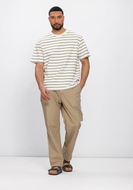 Ecru ANERKJENDT T-shirt AKVILLADS SEERSUCKER SS TEE - large