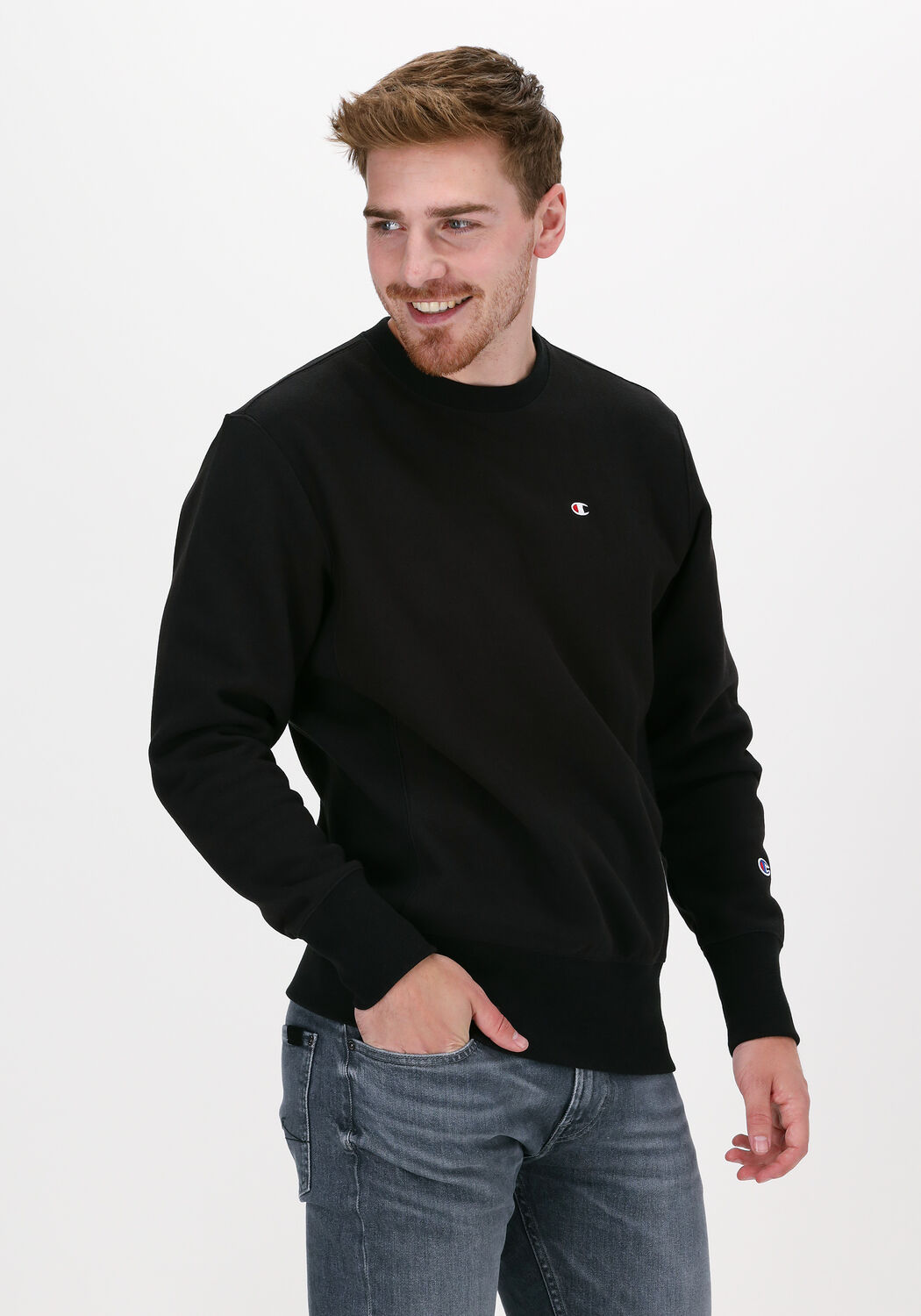 CHAMPION Chandail REVERSE WEAVE SWEATSHIRT en noir Omoda