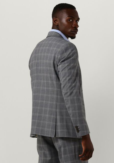 Grijze SELECTED HOMME Colberts SLHSLIM-LIAM GREY/BLUE CHECK BLZ FLEX B - large