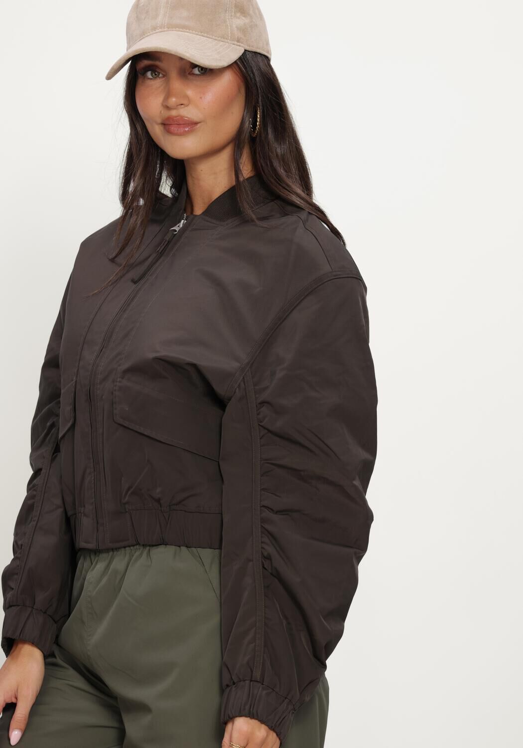 Bruine MSCH COPENHAGEN Jack MSCHKOSHER BOMBER JACKET - large