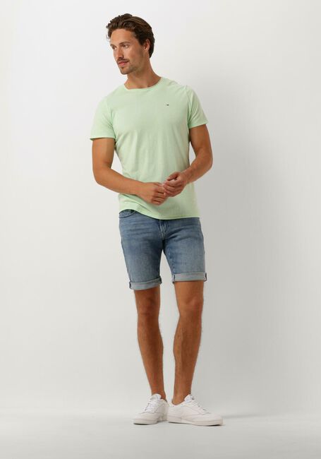 TOMMY JEANS T-shirt TJM XSLIM JASPE C NECK en vert - large