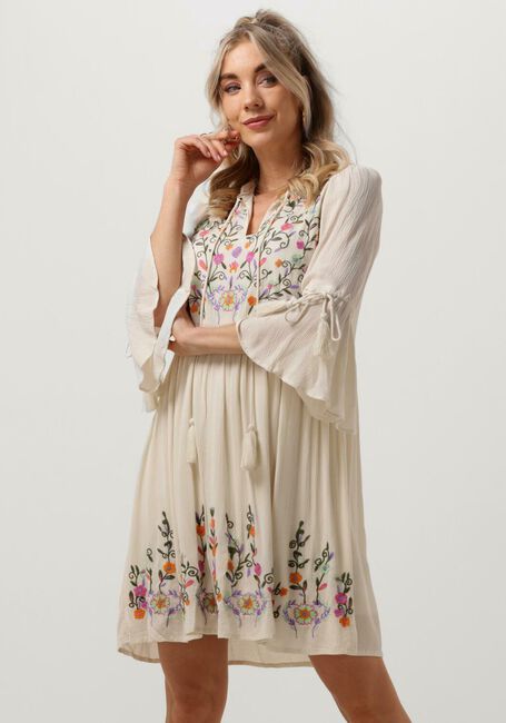 Beige Y.A.S. Midi jurk YASCHELLA 3/4 TUNIC DRESS - large