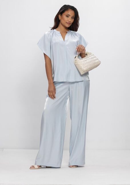 NUKUS Haut TAYLOR TOP SHINY en bleu - large