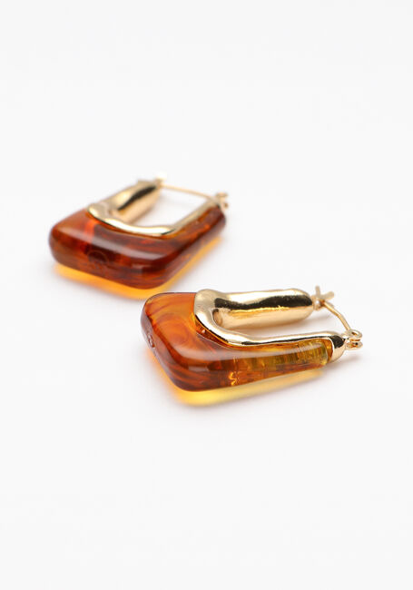 NOTRE-V Boucles d'oreilles OORBELLEN MET REESIN en marron - large