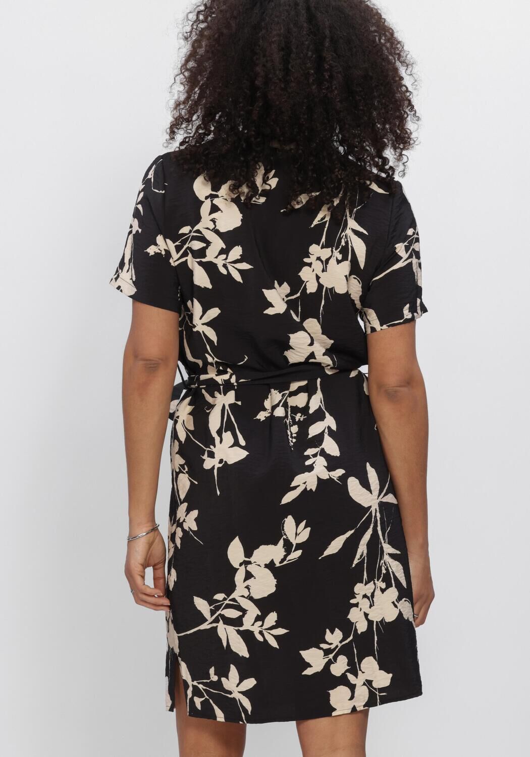 Zwarte OBJECT Mini jurk OBJJACIRA S/S SHIRT DRESS - large