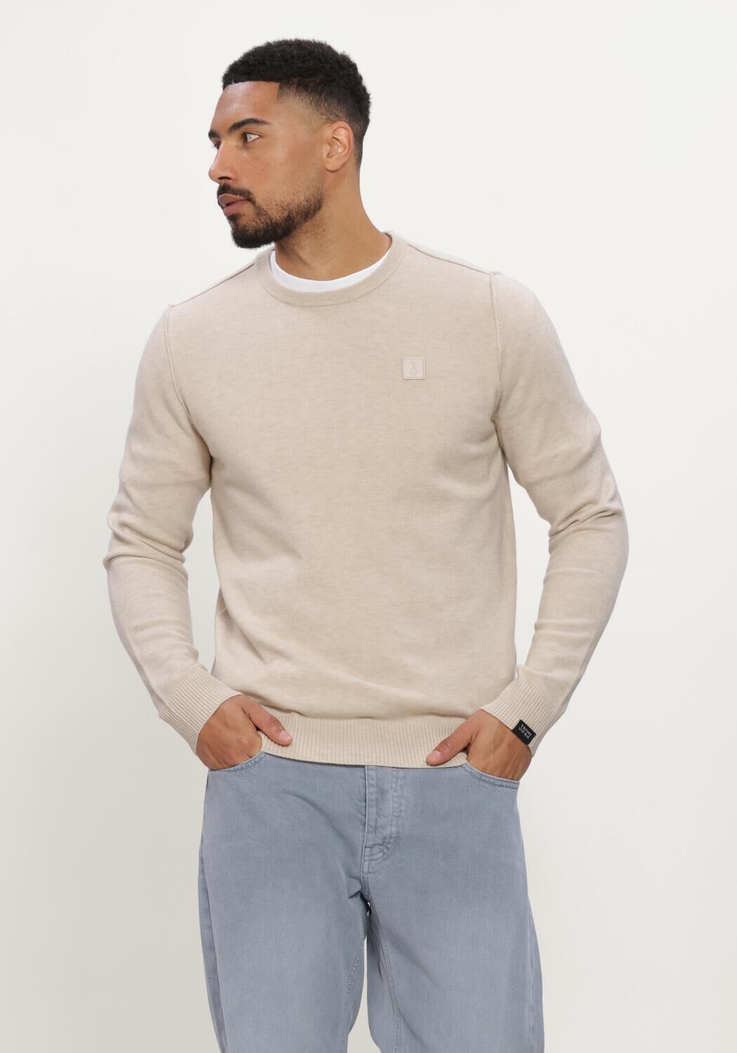 Beige BUTCHER OF BLUE Trui CLIFDEN CREW