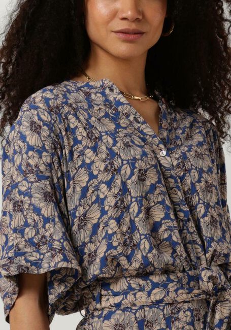 Blauwe BY-BAR  BO TROPICO BLOUSE - large