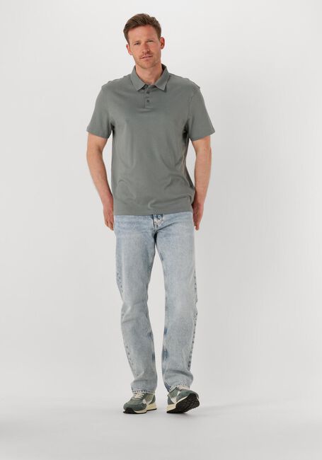 Grijze CALVIN KLEIN Polo SS SUPIMA CHEST EMB - large