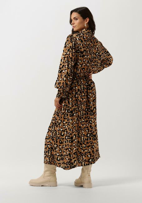 COLOURFUL REBEL Robe maxi KERA LEOPARD MAXI SHIRT DRESS en marron - large