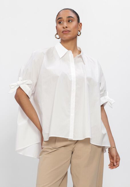 Gebroken wit SUMMUM  BLOUSE CRISPY POPLIN - large