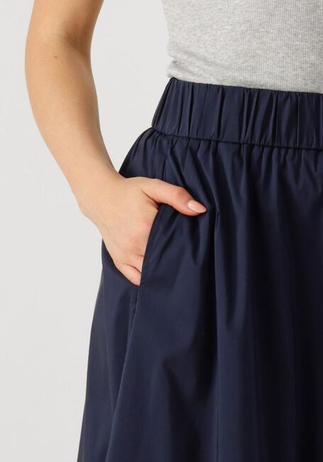 Donkerblauwe NEO NOIR Midirok YARA POPLIN SKIRT - large