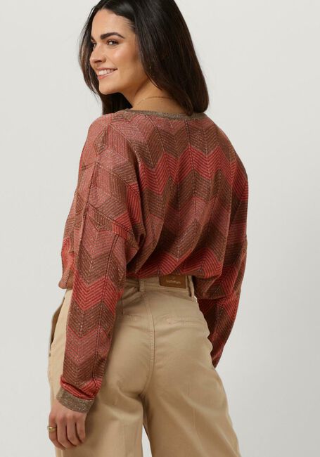 SUMMUM Pull BOAT NECK SWEATER SHIMMERING LUREX KNIT Corail - large