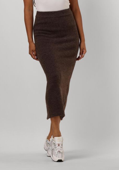 NEO NOIR Jupe midi ASHANTI KNIT SKIRT en marron - large