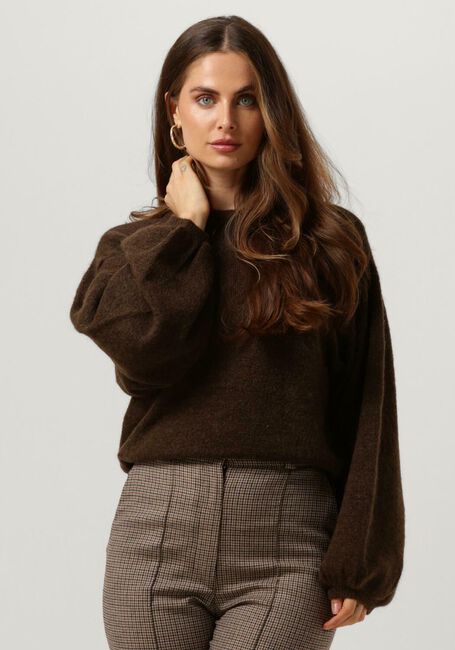 Bruine MSCH COPENHAGEN Trui MSCHLILLIAN HOPE BALLOON PULLOVER - large