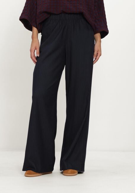 BY-BAR Pantalon large CELIN PINSTRIPE PANTS Bleu fonc&eacute; - large