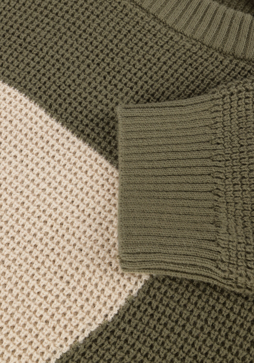 Groene DAILY7 Trui KNITTED SWEATER DIALY7 - large