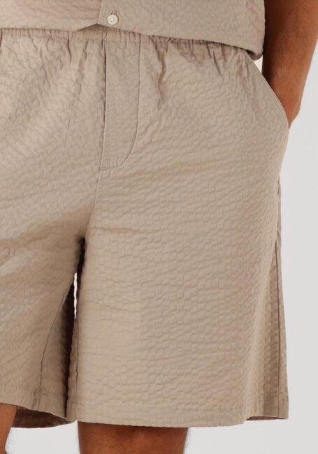 Beige SELECTED HOMME Korte broek SLHLOOSE-ACE SEERSUCKER STRING SHORTS - large