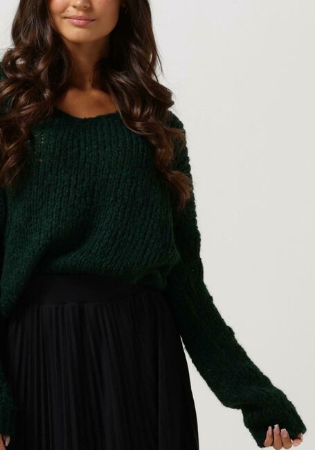SIMPLE Pull SASCHA V KNIT-MOHAIR-22-3 en vert - large