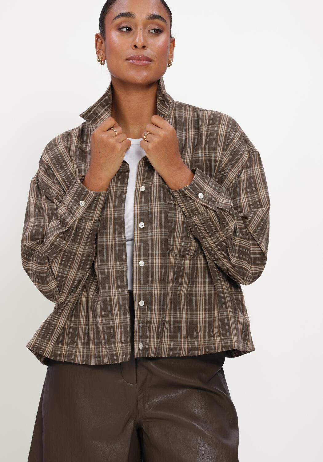 Bruine CIRCLE OF TRUST  YANA BLOUSE - large