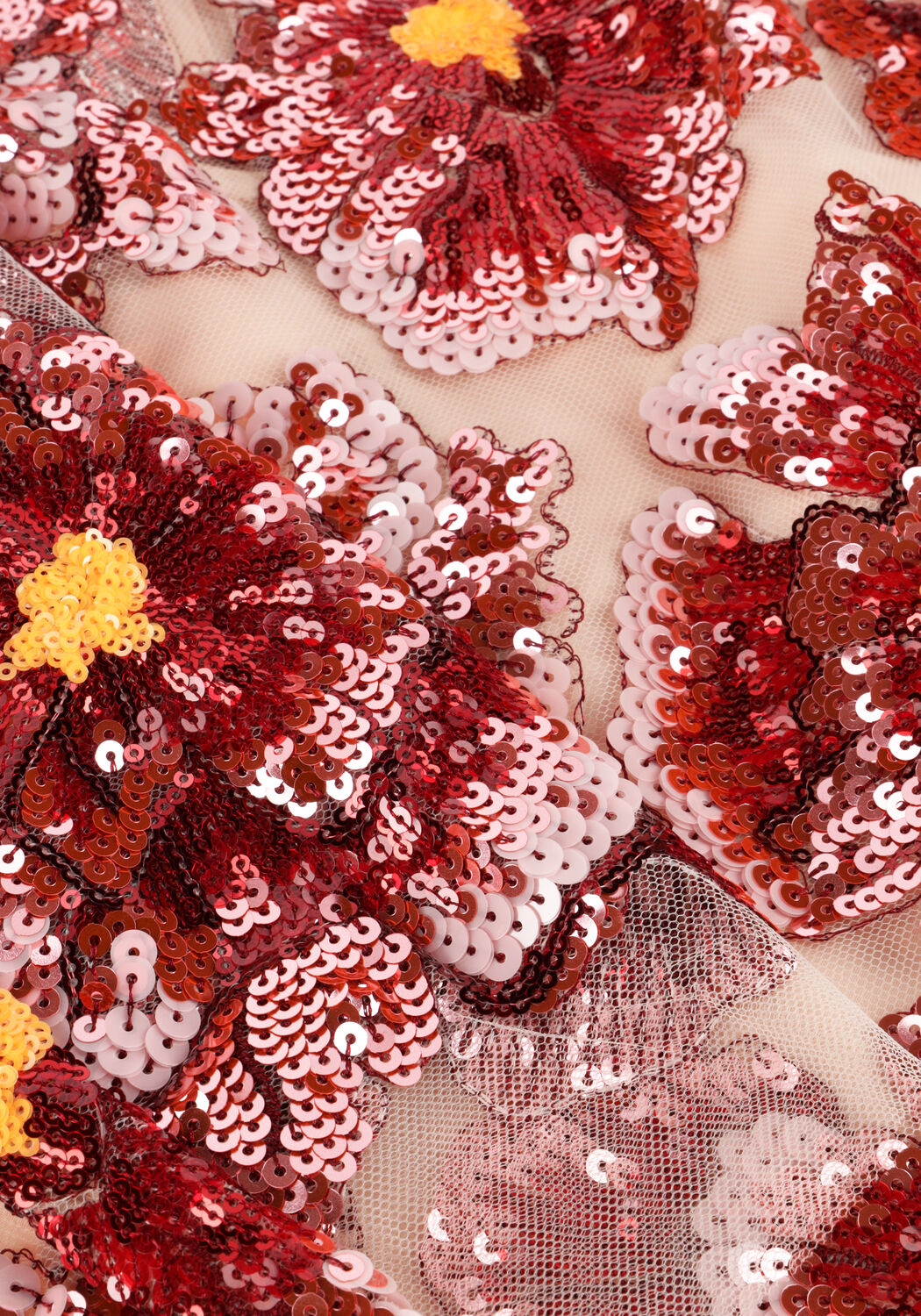 Roze Y.A.S. Mini jurk YASFLOMILLA LS SEQUIN DRESS - large