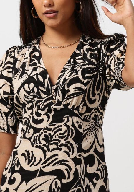 Zwarte VANILIA Midi jurk FLORAL HAPPY LONG - large