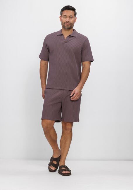 Paarse DSTREZZED Korte broek LOGAN WAFFLE SWEATSHORT - large