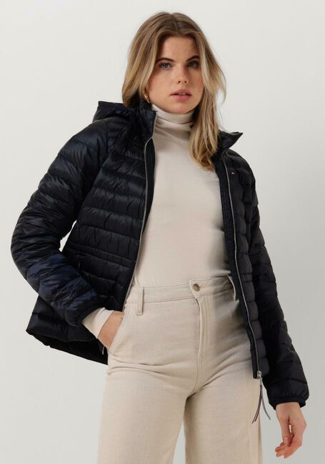 Donkerblauwe TOMMY HILFIGER Gewatteerde jas FEMININE LW DOWN JACKET - large