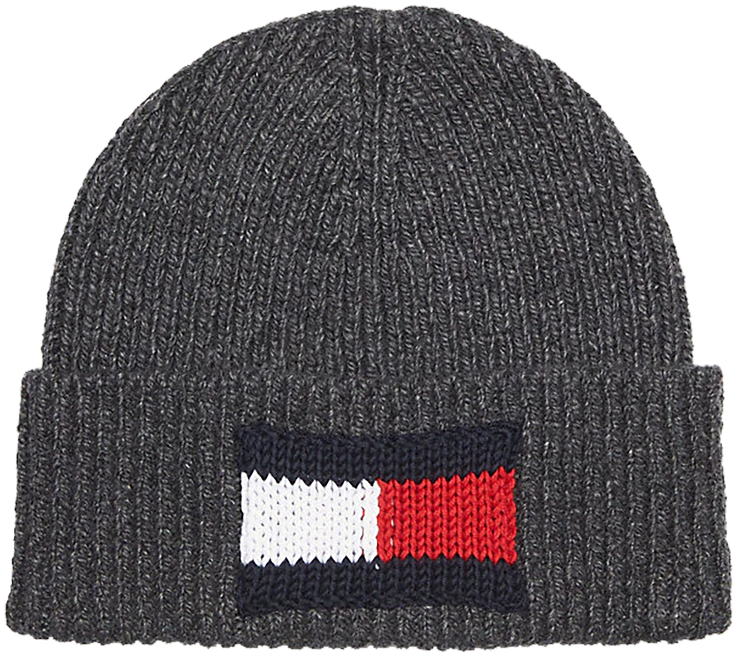 TOMMY HILFIGER Bonnet BIG FLAG BEANIE en gris - Omoda.be