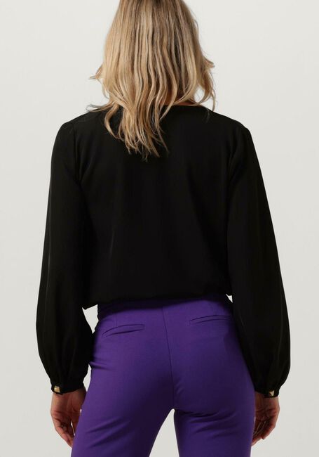 Zwarte ACCESS  BLOUSE WITH FRONT V OPENING - large