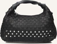 Zwarte NÚNOO Schoudertas DANDY BRAIDED RIVET - medium