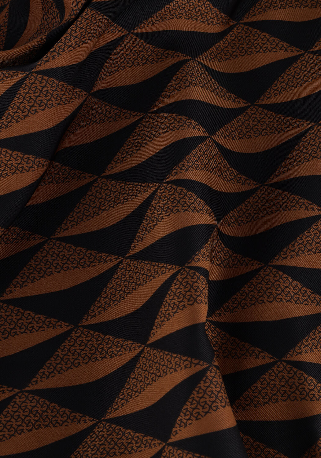 Bruine GESTUZ Wijde broek LITHILDE HW PANTS - large