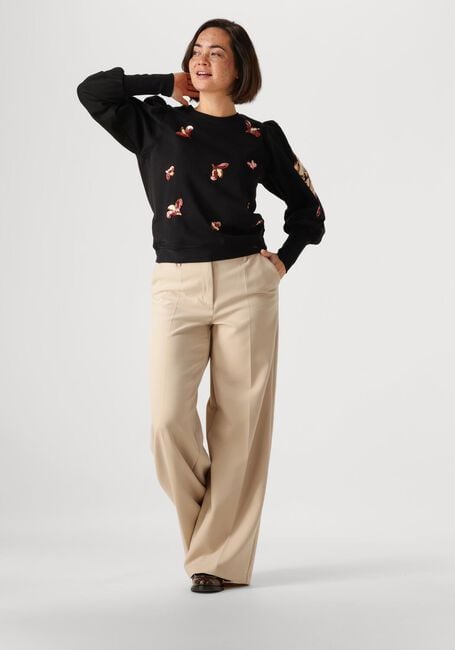 Zwarte SUMMUM Trui PUFF SLEEVE EMBELLISHED SWEATER - large