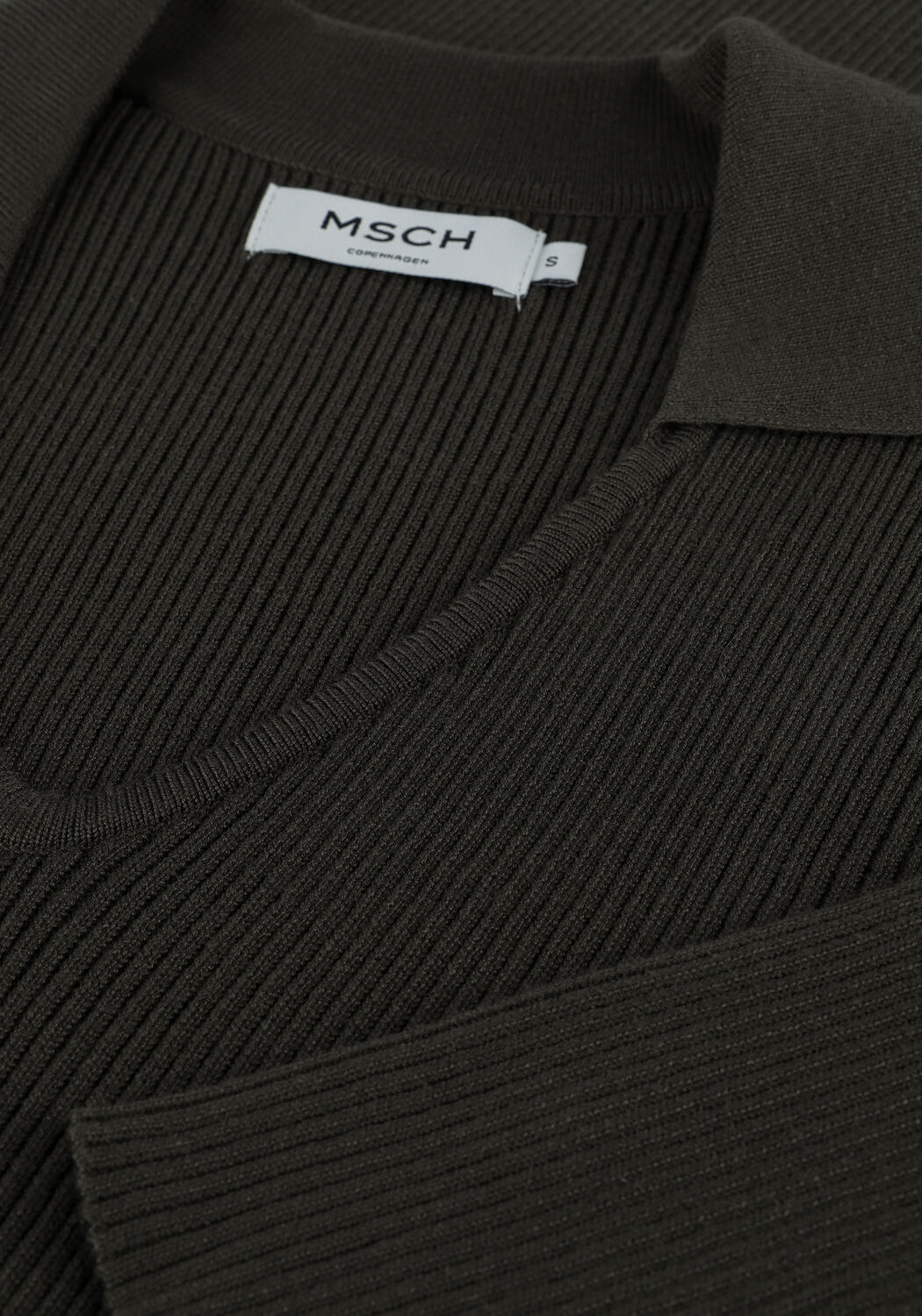 MSCH COPENHAGEN Robe midi AGGIE HARIKE V NECK DRESS Vert fonc&eacute; - large