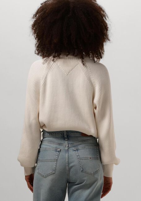TOMMY JEANS Pull TJW BADGE MOCKNECK SWEATER en blanc - large