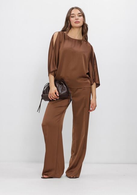 DANTE6 JULES SATIN SMART PANTS Pantalons en marron - large