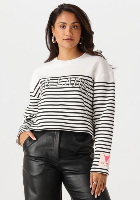 ALIX THE LABEL Chandail LADIES KNITTED STRIPE SWEATER en blanc - large
