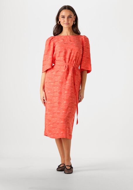 OBJECT Robe midi OBJSUKI 3/4 DRESS 137 en orange - large