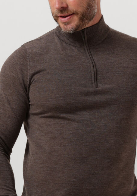 PROFUOMO Pull PULLOVER HALF ZIP en taupe - large