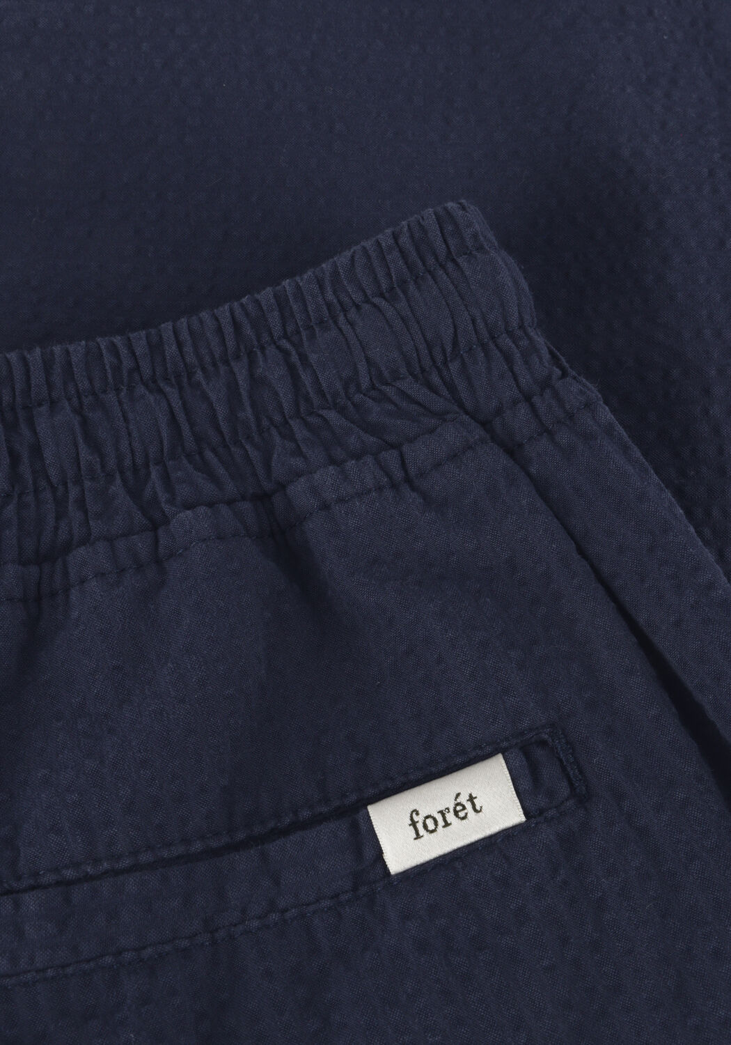 FOR&Eacute;T Pantalon courte HUSH SEERSUCKER SHORT Bleu fonc&eacute; - large
