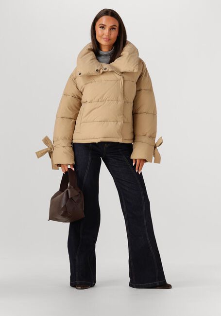 Beige CO'COUTURE Gewatteerde jas MEGAN CROPPED PUFFER JACKET - large