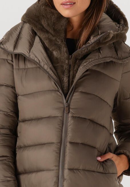 Taupe SAVE THE DUCK Gewatteerde jas MATILDA - large
