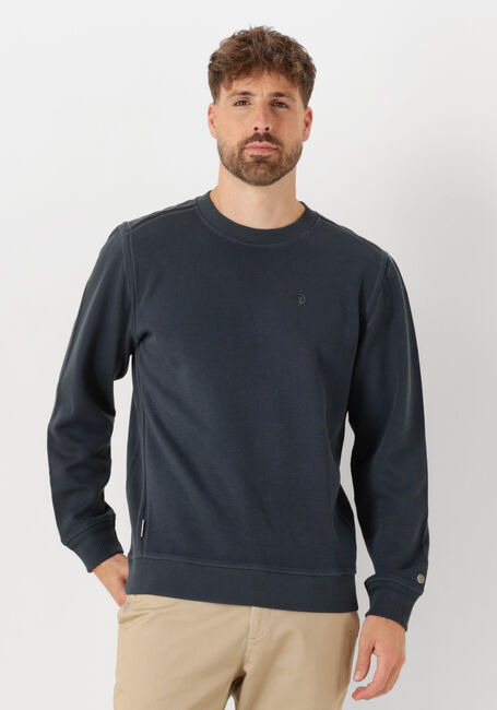CAST IRON Pull LONG SLEEVE R-NECK REGULAR FIT TWILL en bleu - large