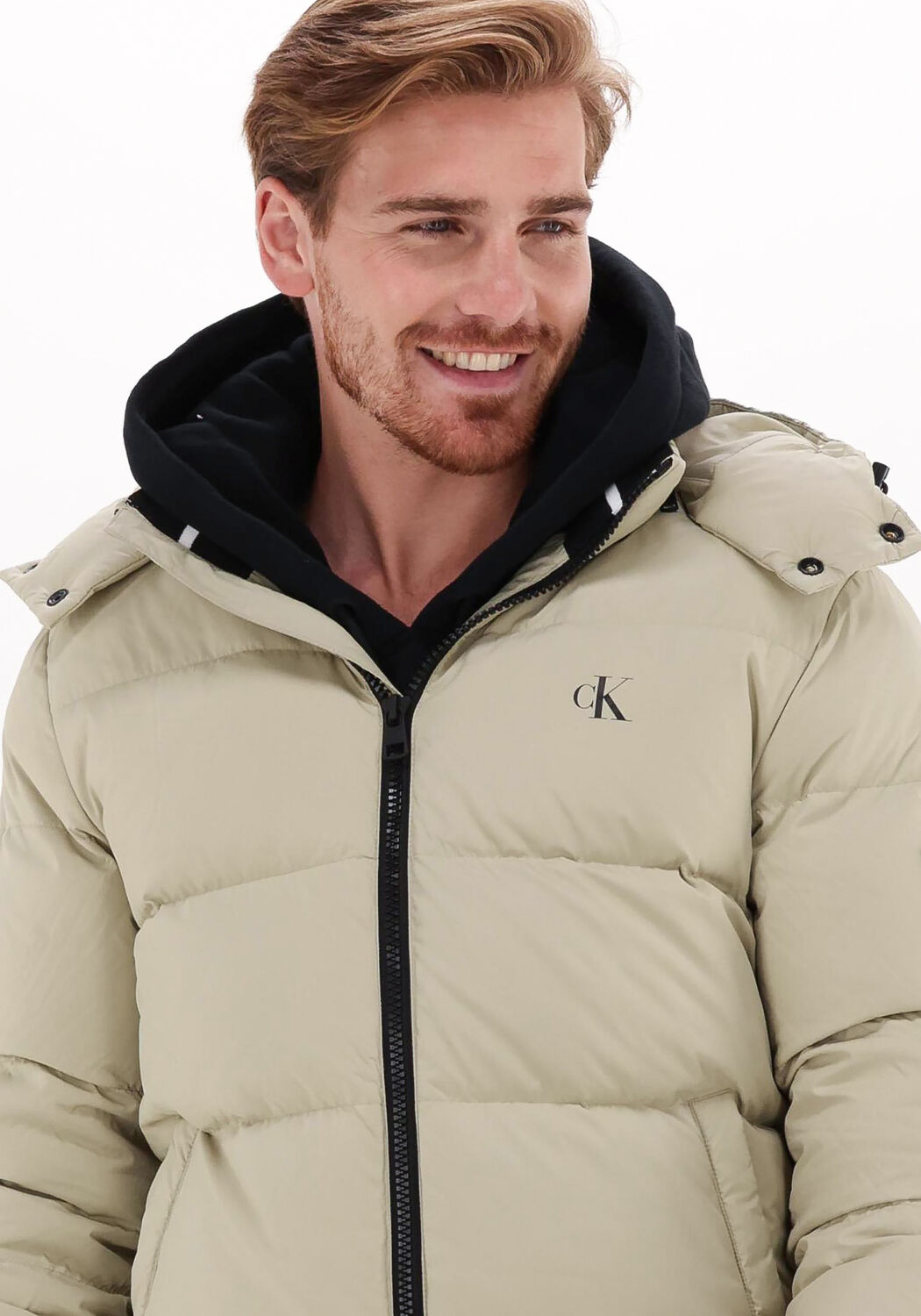 Zand CALVIN KLEIN Gewatteerde jas ESSENTIALS DOWN JACKET Omoda